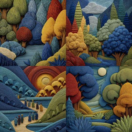 Textured Yarn Forestscapes