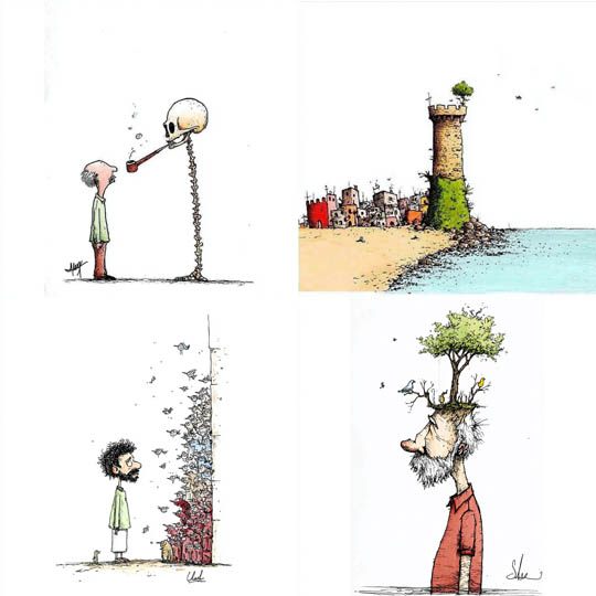 Minimal Surreal Ink Humor