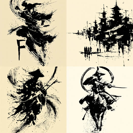 Samurai Ink Wash