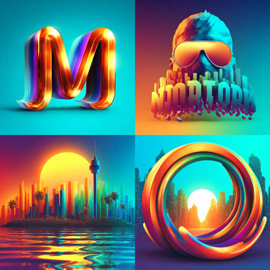 Neon Sunset Futurism