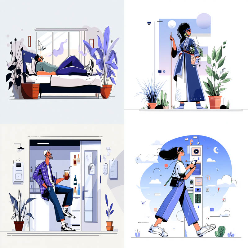 Contemporary Lifestyle Illustration