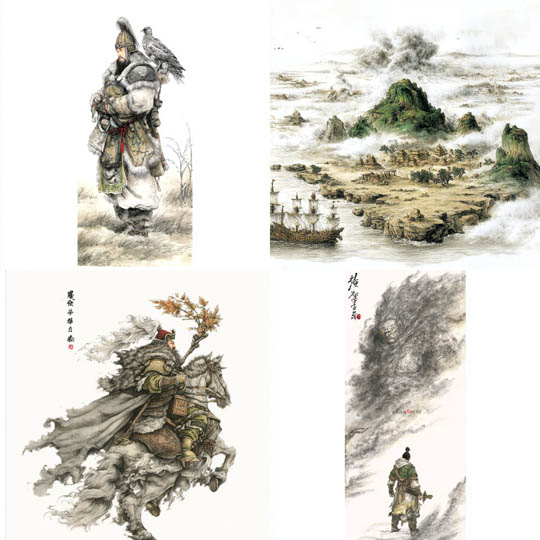 Classical Eastern Ink Sketch