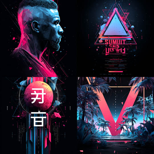 Futuristic Cyberpunk Geometric