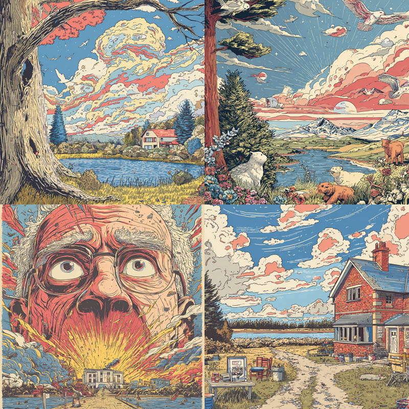 Woodcut-Inspired Narrative Engraving