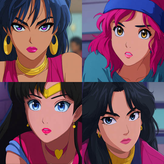 Neon Anime Portraits