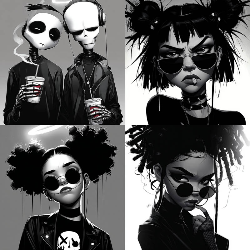 Monochrome Gothic Illustration