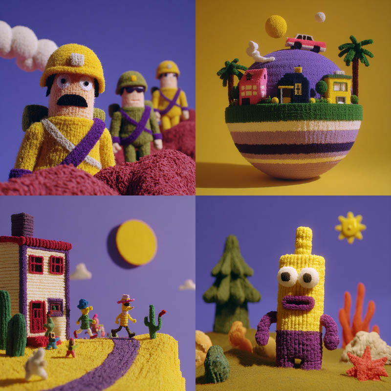 Whimsical Knitted Dioramas