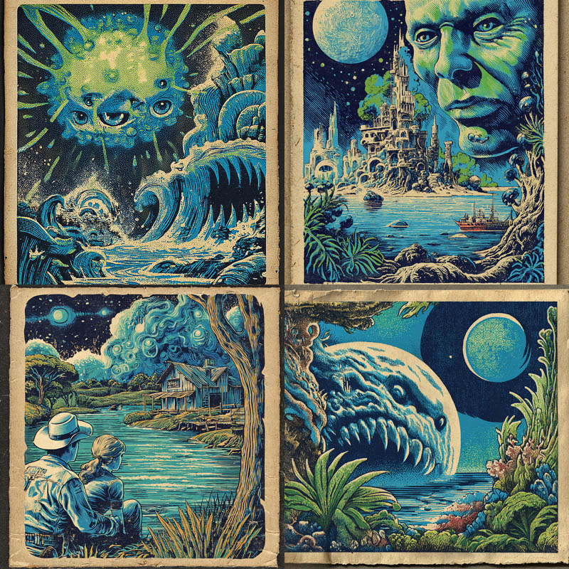 Retro Sci-Fi Engravings