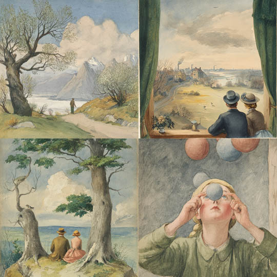 Romantic European Watercolor