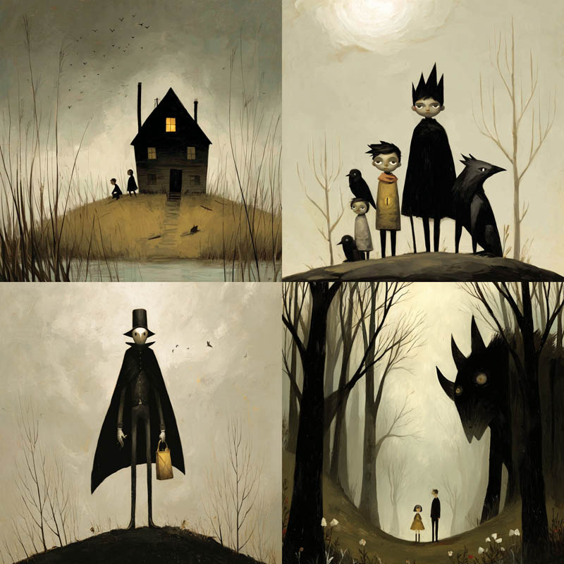Haunted Folk Illustrations