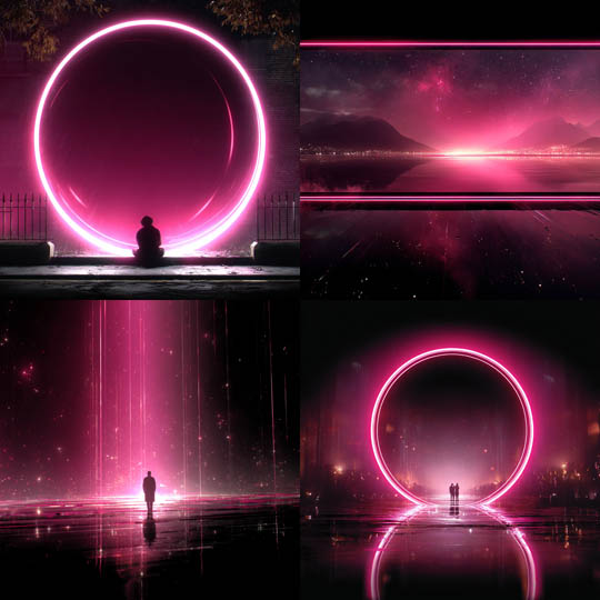 Neon Portal Futurism