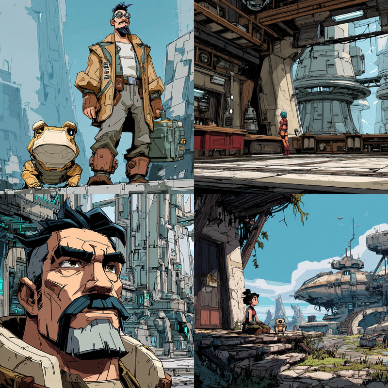 Cinematic Sci-Fi Linework