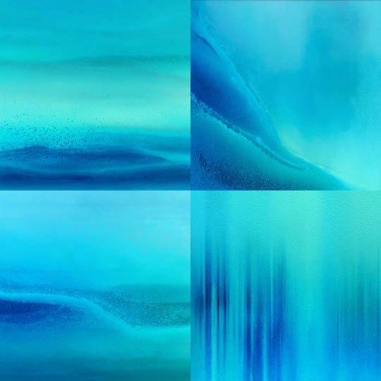 Turquoise Watercolor Abstraction