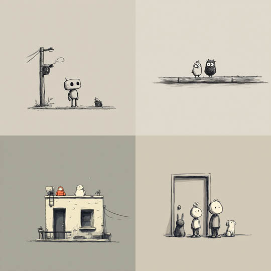 Minimal Sketch Illustrations