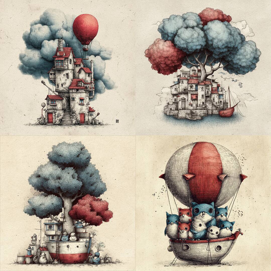 Whimsical Airship Village