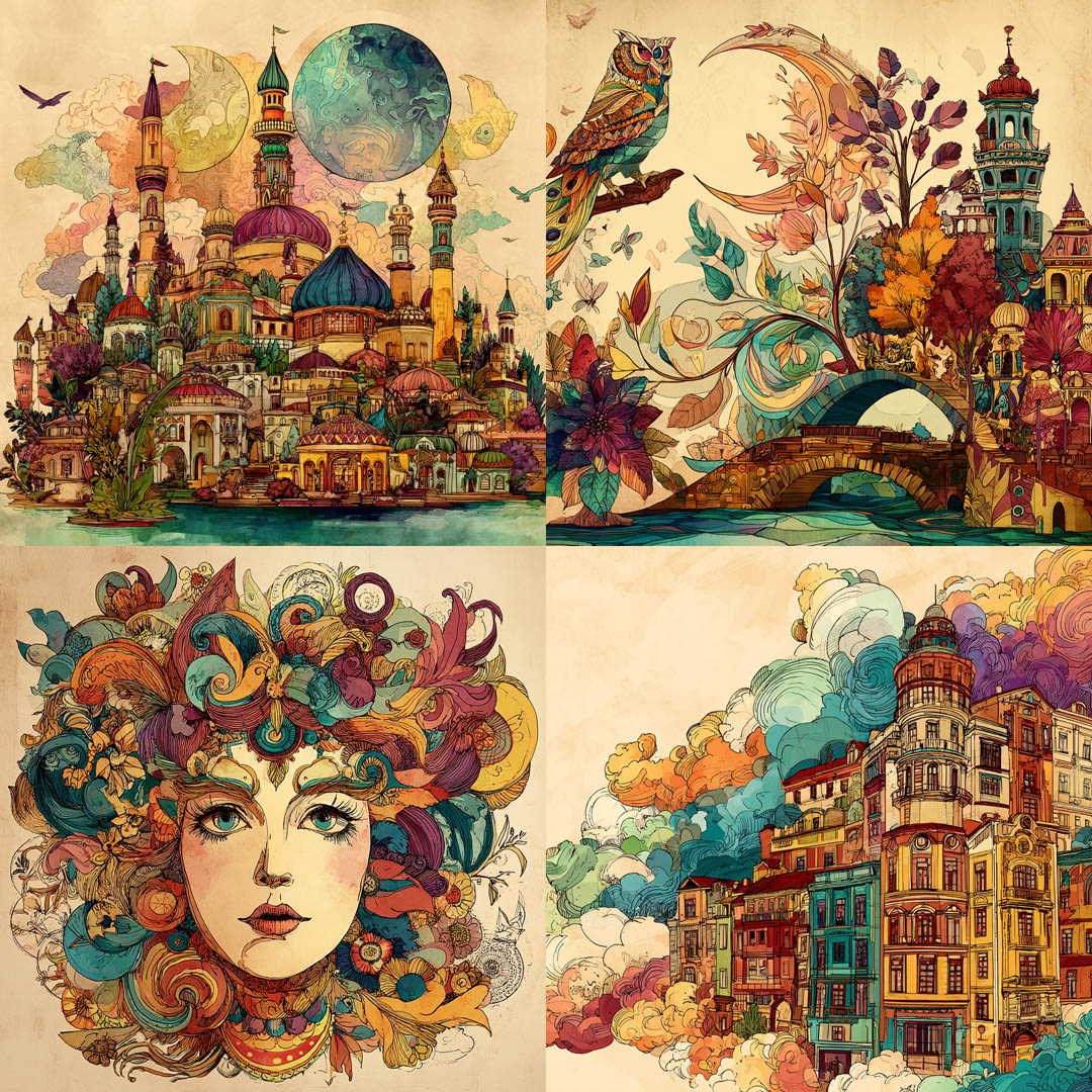Ornate Watercolor Fantasy