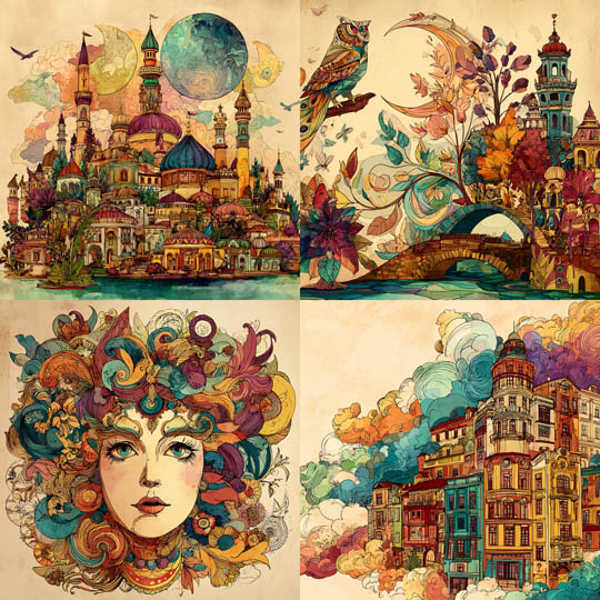 Ornate Watercolor Fantasy