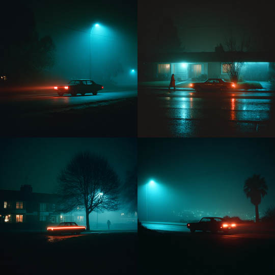 Neon Noir Fog Streets