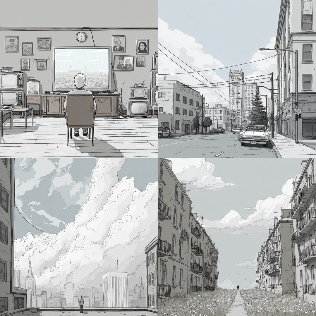 Monochrome Urban Sketches