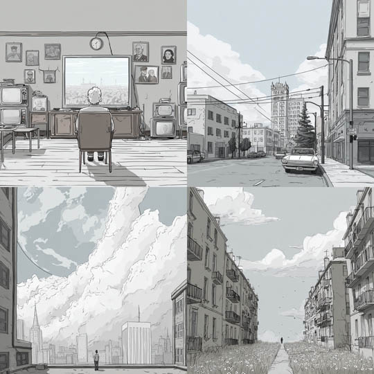 Monochrome Urban Sketches