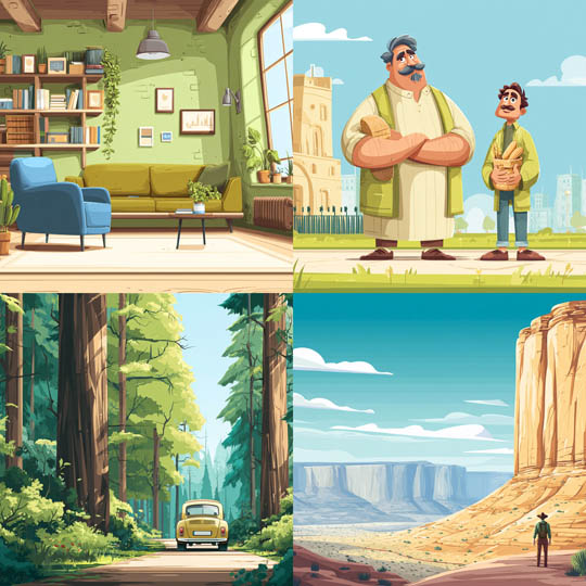 Pastoral Storybook Illustration