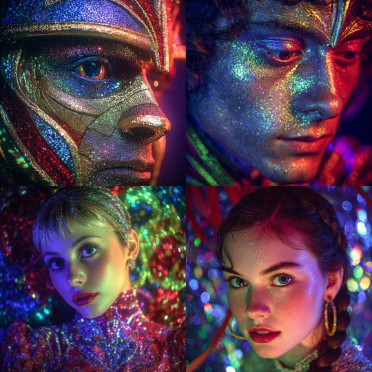 Neon Glitter Portraiture