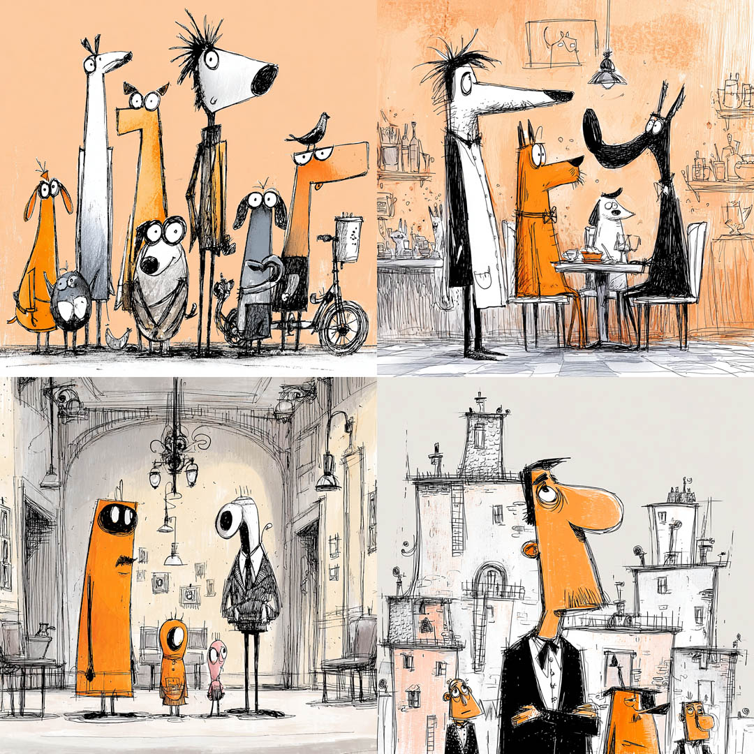 Sketchy Canine Whimsy