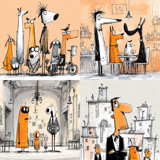 Sketchy Canine Whimsy