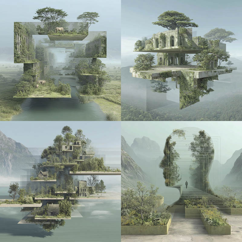 Floating Architectural Ruins