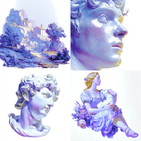 Iridescent Neoclassical Sculpture