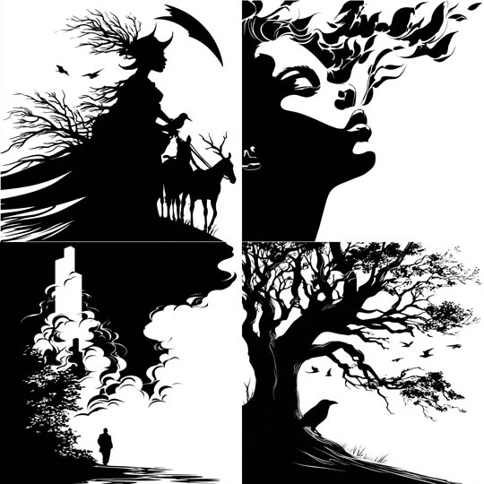 Gothic Silhouette Noir