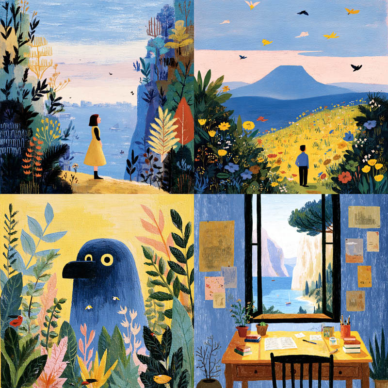 Contemporary Acrylic Landscape Illustrations