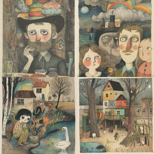 Whimsical Folk Tale Illustrations