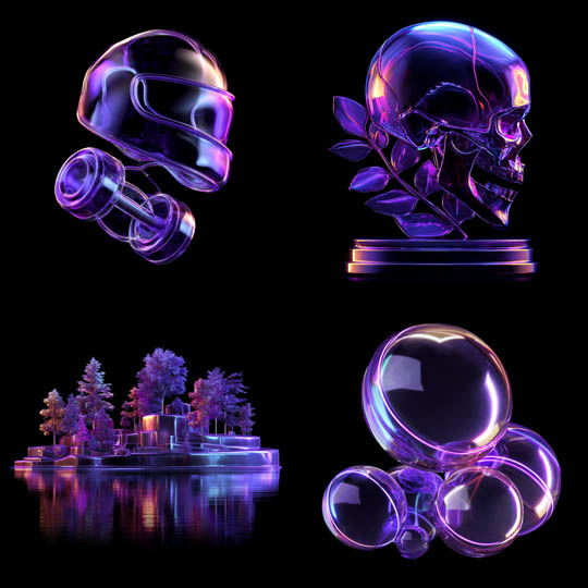 Neon Glass Futurism