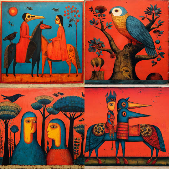 Surreal Folk Myth Paintings