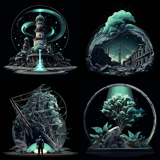 Sci-Fi Neo-Noir Illustration