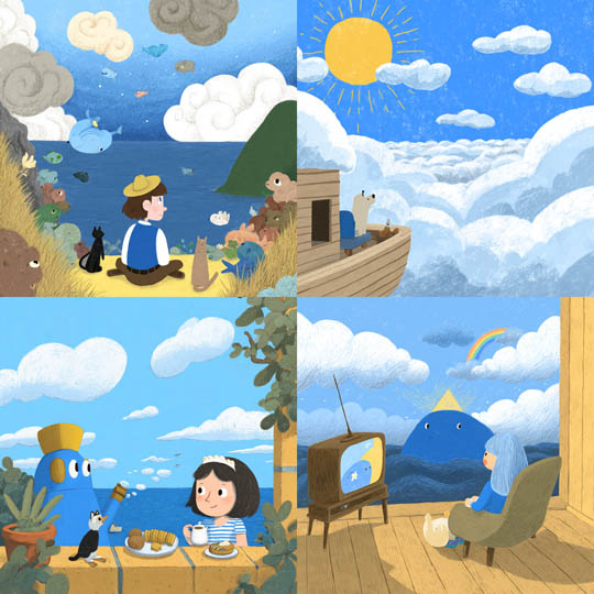 Whimsical Storybook Clouds