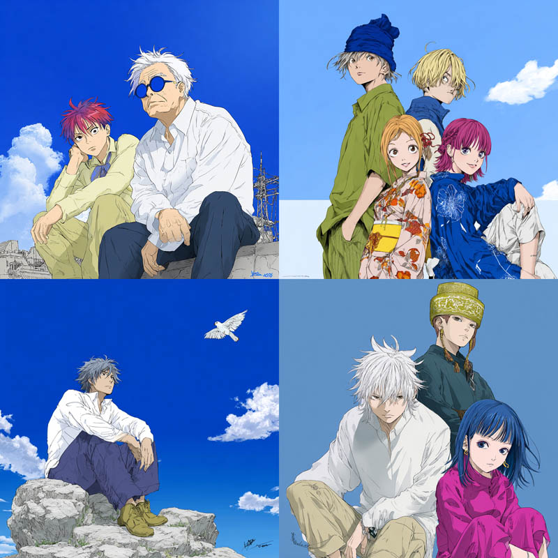 Vibrant Anime Character Portraits