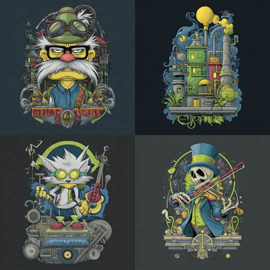 Steampunk Character Illustrations