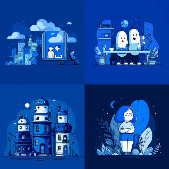 Flat Vector Cartoon Minimalism