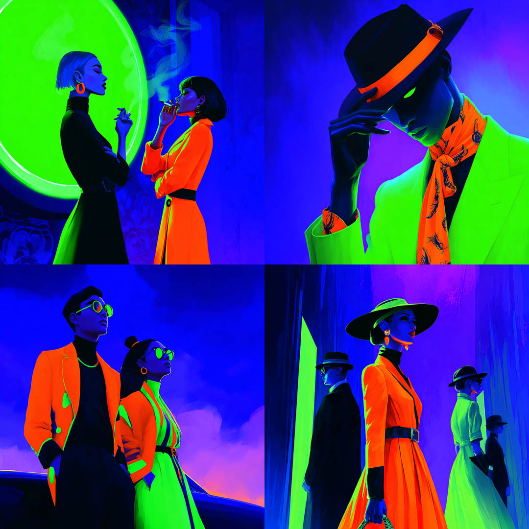 Neon Noir Fashion