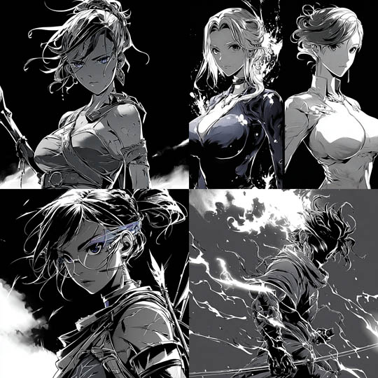 Monochrome Anime Energy