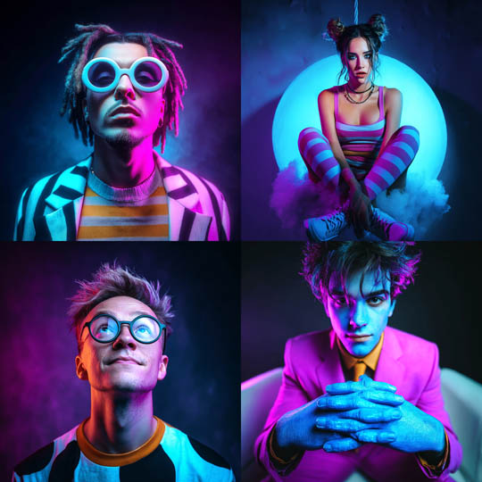 Neon Pop Portraits