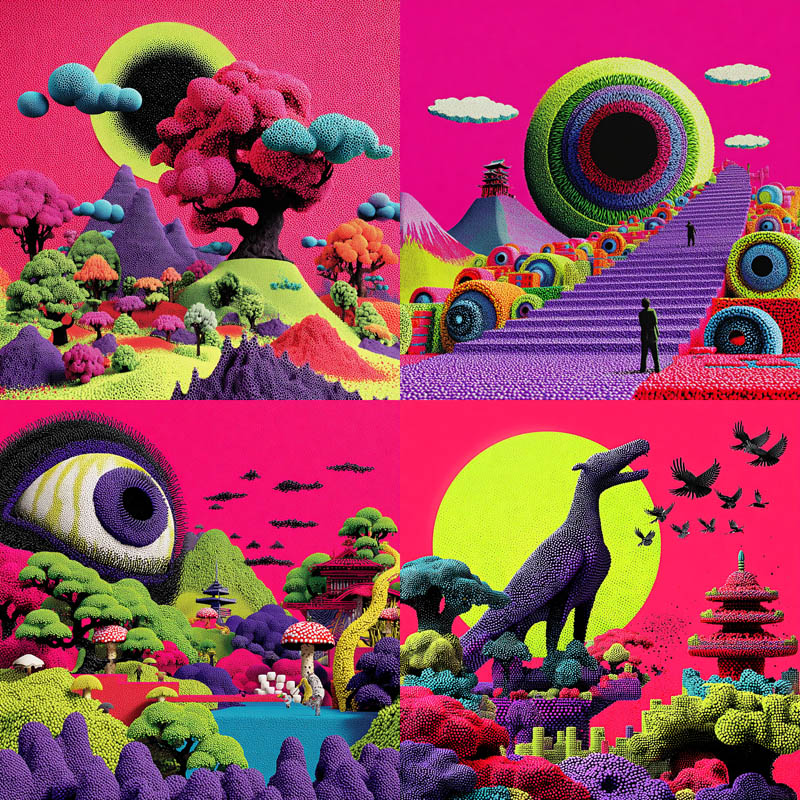 Neon Cellular Surrealism