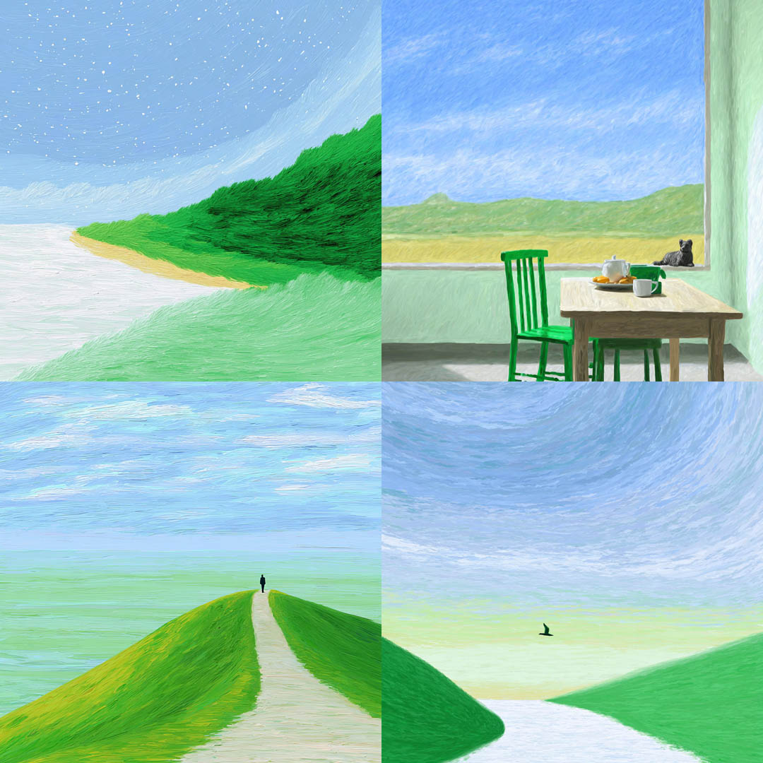 Textured Impressionist Landscape