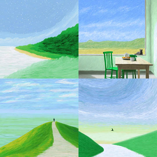 Textured Impressionist Landscape