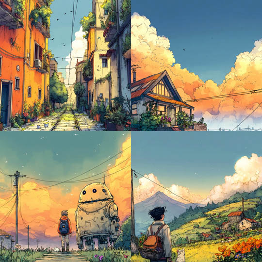 Vibrant Storybook Streets