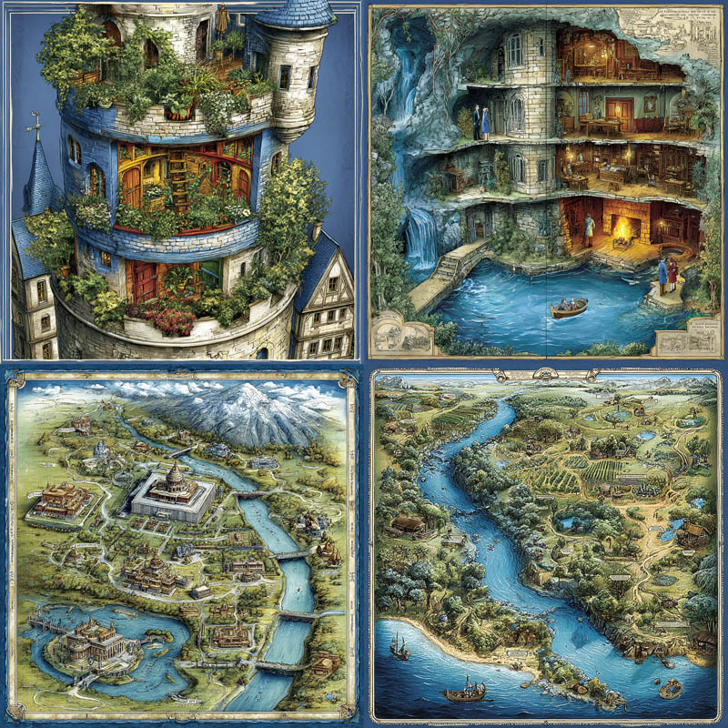 Antique Cartographic Landscapes