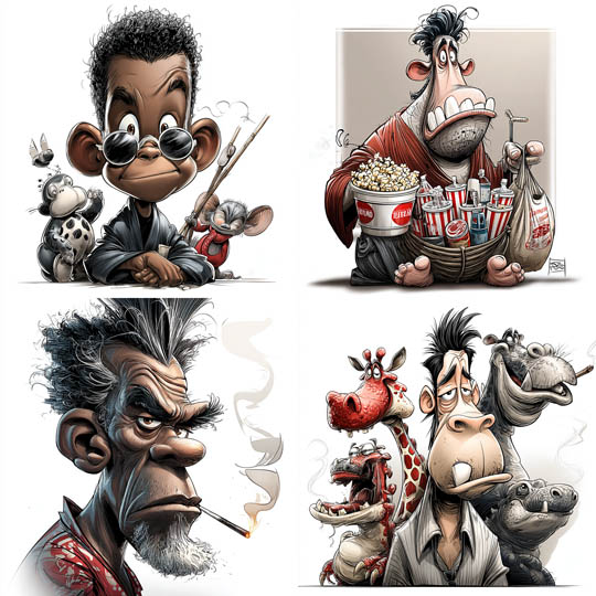 Expressive Caricature Illustration