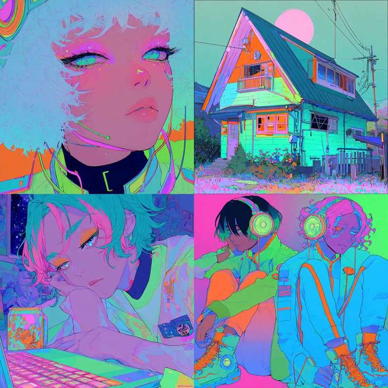 Neon Vaporwave Illustration